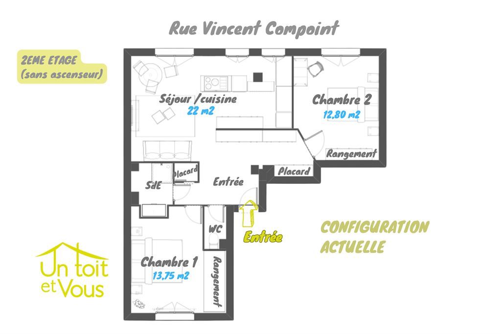 appartement 3 pièces en vente sur PARIS (75018)