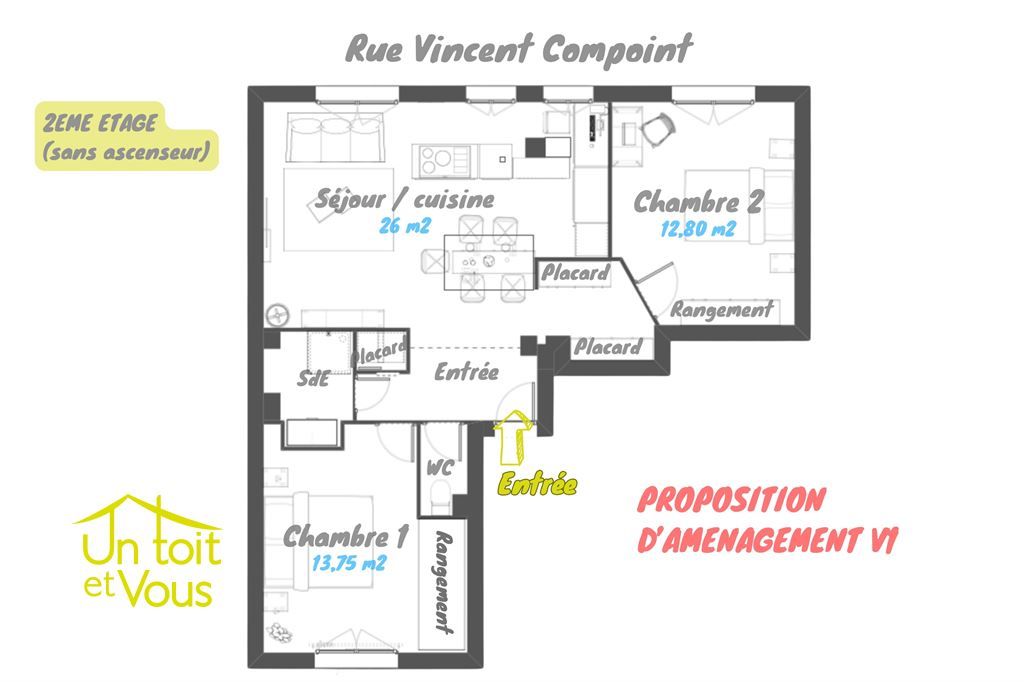appartement 3 pièces en vente sur PARIS (75018)