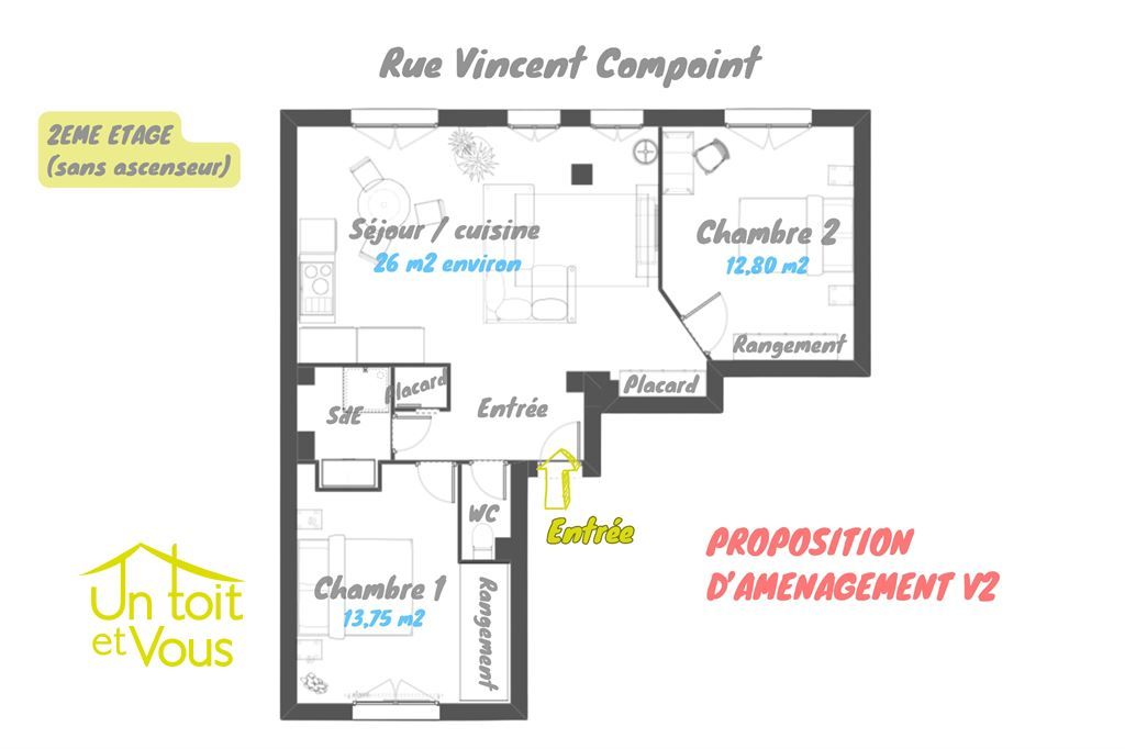 appartement 3 pièces en vente sur PARIS (75018)