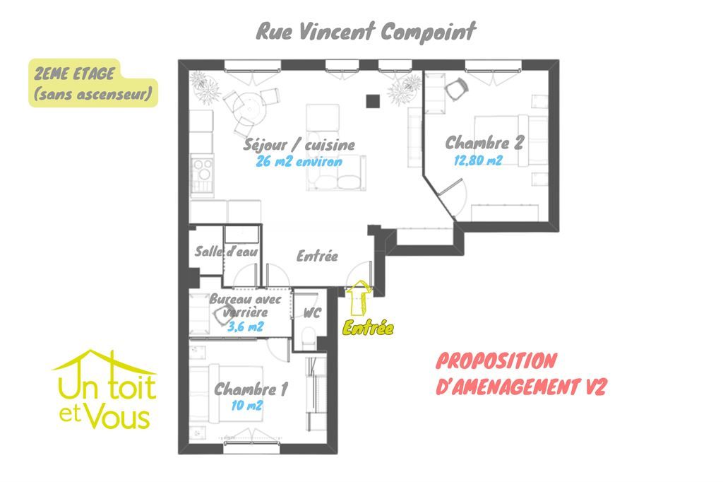 appartement 3 pièces en vente sur PARIS (75018)