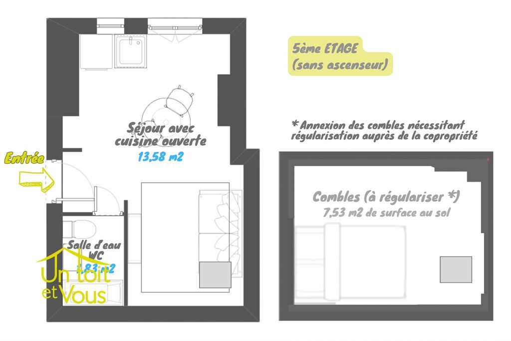 appartement 1 pièce en vente sur PARIS (75018)