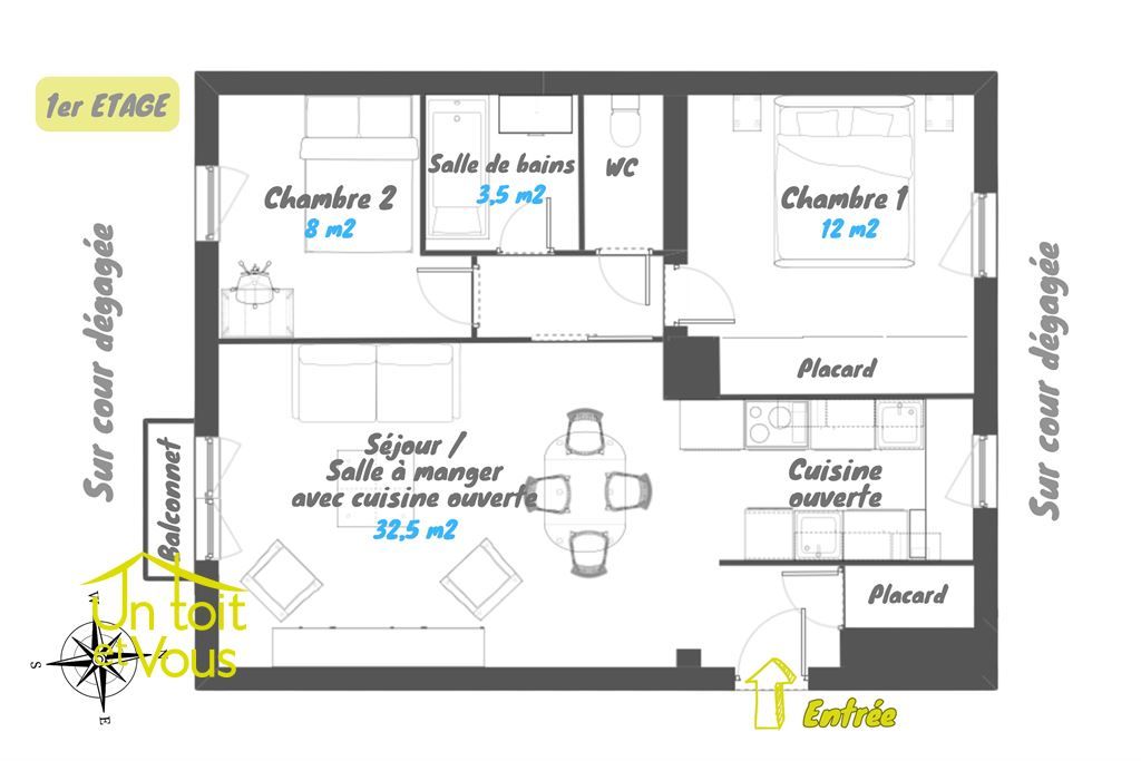 appartement 3 pièces en vente sur PARIS (75018)