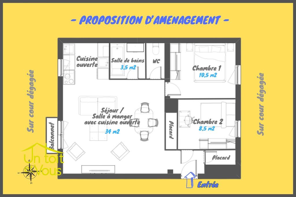 appartement 3 pièces en vente sur PARIS (75018)