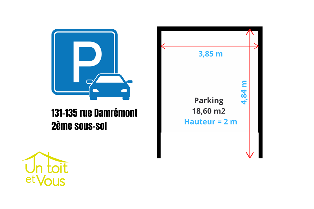 Location Parking intérieur Paris 18 75018