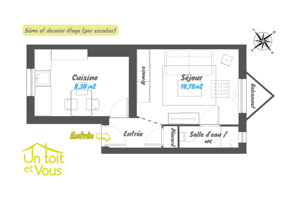 appartement 2 pièces en viager sur CLICHY (92110)