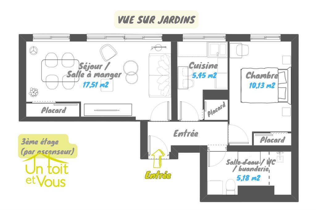 appartement 2 pièces en vente sur PARIS (75018)